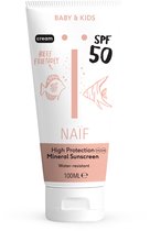 Naïf Zonnebrand Crème SPF50 - 100ML - Baby & Kids - Met Natuurlijke Ingrediënten