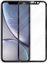Cadorabo Volledig scherm pantserfolie geschikt voor Apple iPhone XR in TRANSPARANT met ZWART - Gehard (Tempered) display beschermglas in 9H hardheid met 3D Touch (RETAIL PACKAGING)