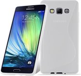 Cadorabo Hoesje geschikt voor Samsung Galaxy A7 2015 in SEMI-TRANSPARANT - Beschermhoes gemaakt van flexibel TPU silicone Case Cover