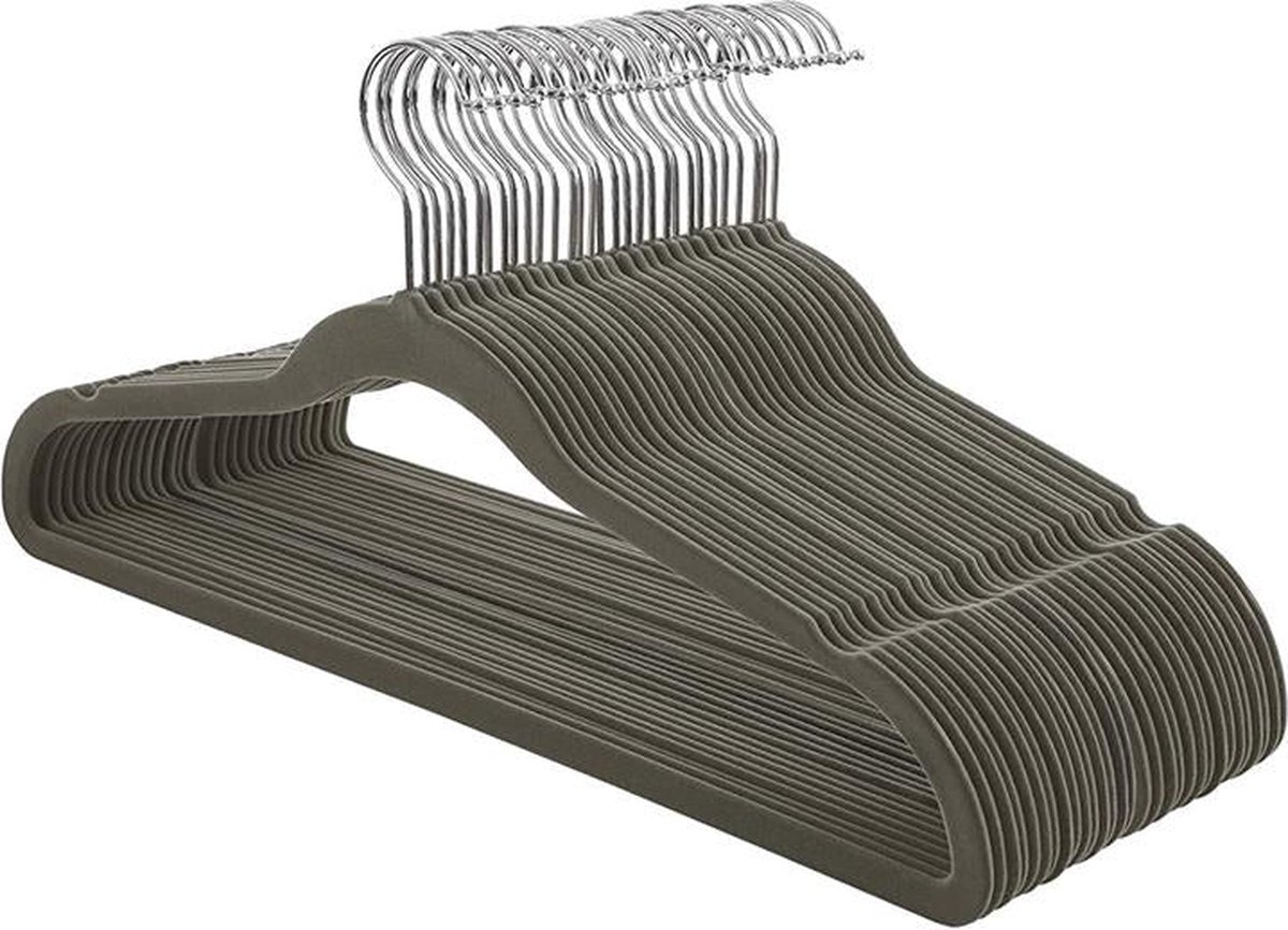 Kleerhangers - Hangers - Fluweel - Set van 30 stuks - 43,5 cm lang - Kledinghanger - 360 graden draaibare haak