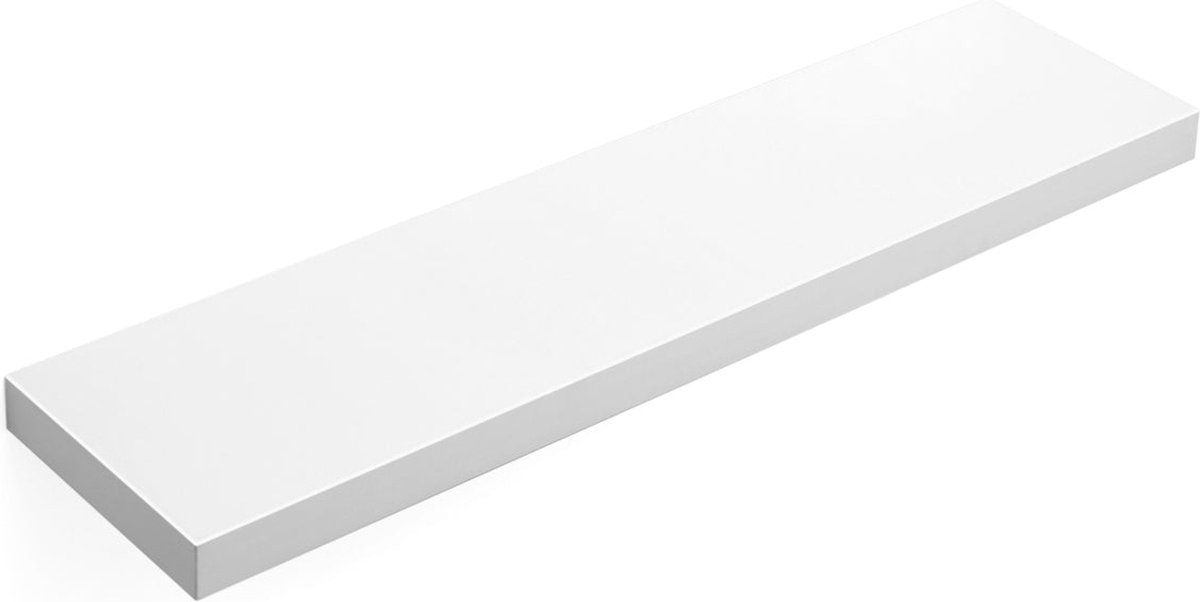 Wandplank - Zwevende plank - 80 x 20 x 3,8 cm - Wit