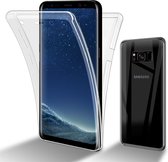Cadorabo Hoesje geschikt voor Samsung Galaxy S8 in TRANSPARANT - 360° Full Body Case Cover Beschermhoes Voor- en achterbescherming, all-round bescherming met displaybescherming