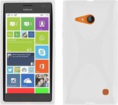 Cadorabo Hoesje geschikt voor Nokia Lumia 730 in SEMI-TRANSPARANT - Beschermhoes gemaakt van flexibel TPU silicone Case Cover