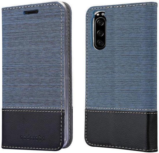 Étui Cadorabo pour Sony Xperia 1 II en BLEU FONCÉ NOIR - Étui de protection avec fermeture magnétique