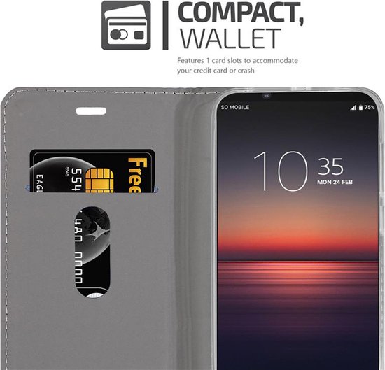 Étui Cadorabo pour Sony Xperia 1 II en BLEU FONCÉ NOIR - Étui de protection avec fermeture magnétique