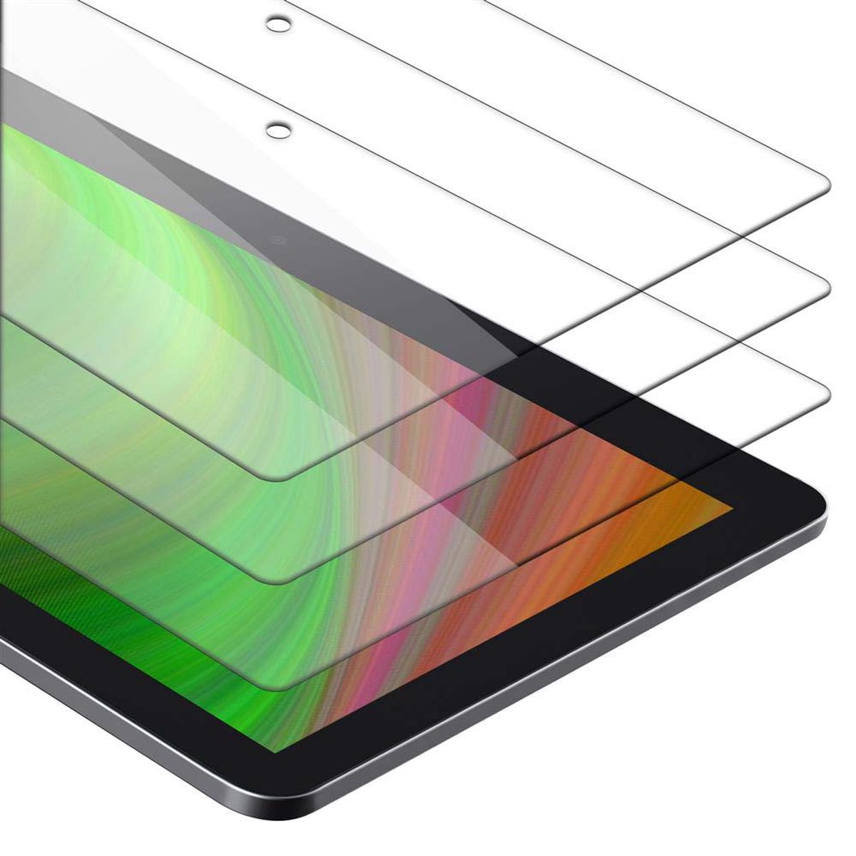 Cadorabo 3x Screenprotector voor Lenovo Tab 3 10 Business (10.1 inch) in KRISTALHELDER - Getemperd Pantser Film (Tempered) Display beschermend glas in 9H hardheid met 3D Touch