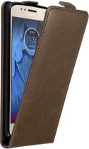 Cadorabo Hoesje voor Motorola MOTO G5S in KOFFIE BRUIN - Beschermhoes in flip design Case Cover met magnetische sluiting