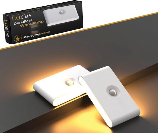 Lueas® draadloos – USB-oplaadbaar Nachtlamp Met | bol.com