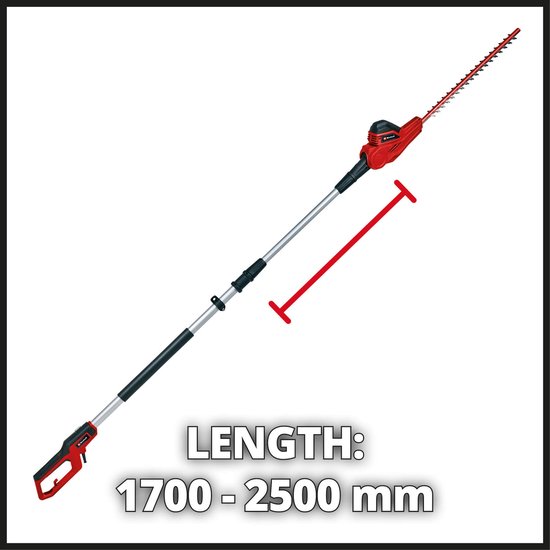 Einhell Elektrische Telescopische Heggenschaar GC-HH 5056 - 500 W - Snoeilengte 47 cm - Verlengbaar 170-250 cm - Tandafstand 20 mm - Draaibare hoofdgreep van Einhell — afbeelding 5