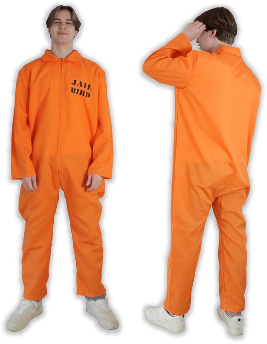 Oranje Gevangenis Overall – Maat L – Boevenpak Volwassenen – Carnaval –  Gevangene... | bol.com