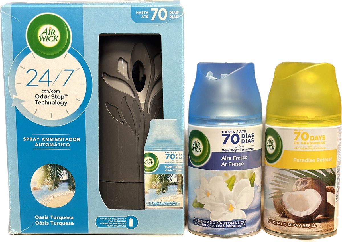 Air Wick Freshmatic Automatische Starterset & 2 Extra Navullingen Mix