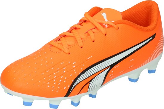 Puma ultra play fg/ag jr, unisex voetbalschoenen, maat 28 EU, 10 UK in de kleur oranje.