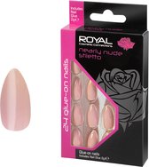 Royal 24 Stiletto Glue-On Nails - Nearly Nude