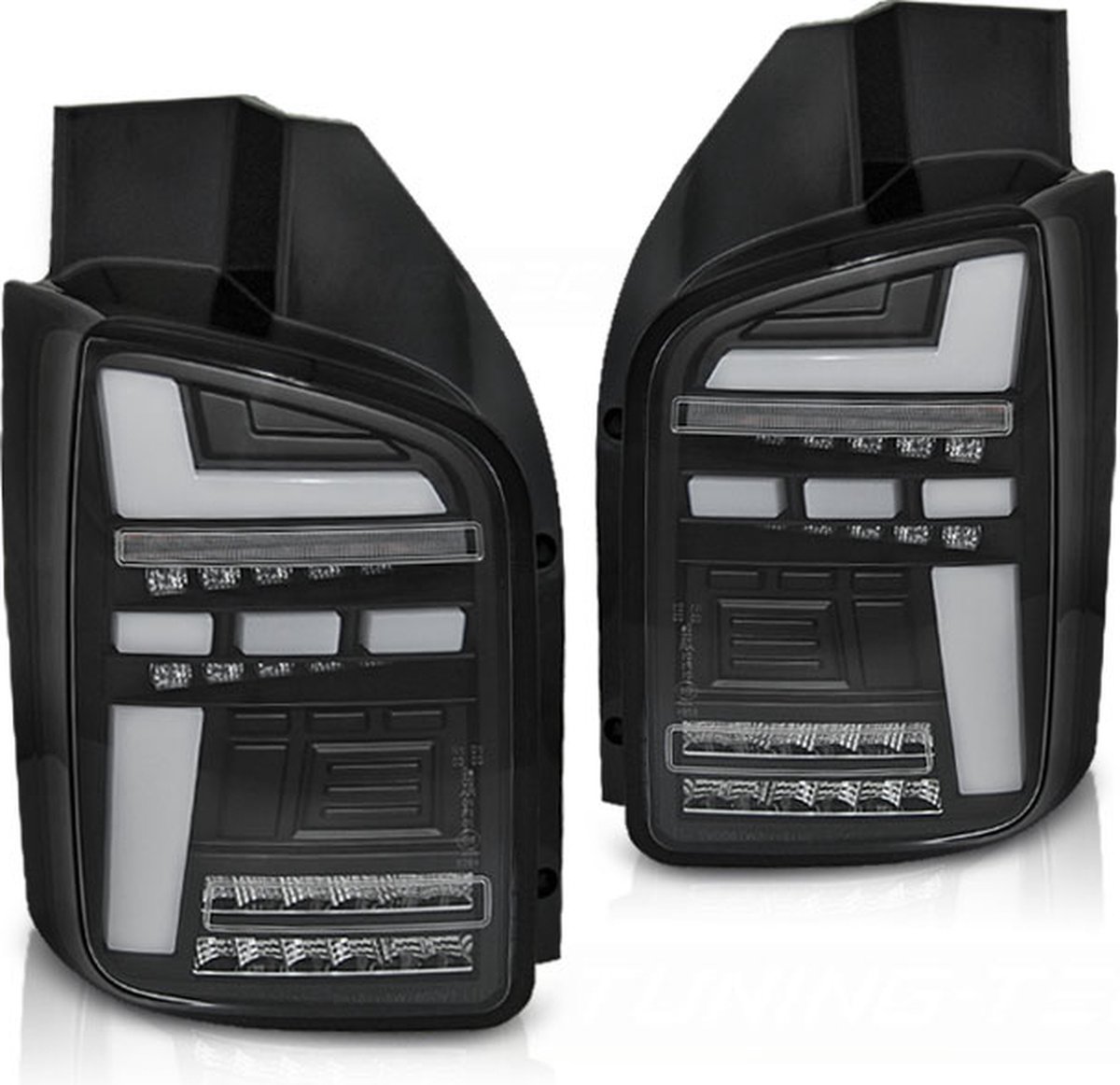 Achterlichten - voor VW T5 10-15 - LED - ZWART