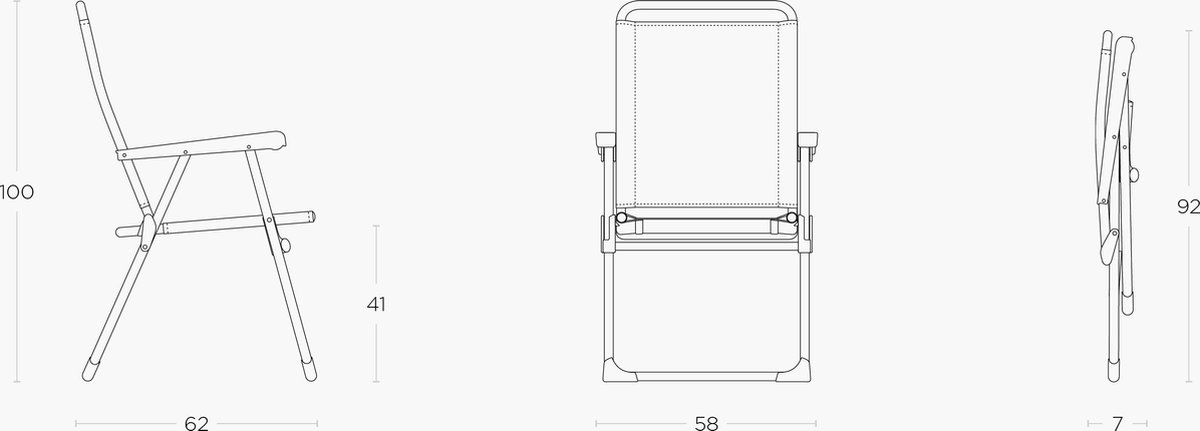 Lafuma ALU Victoria - Chaise de camping - Pliable - Aluminium