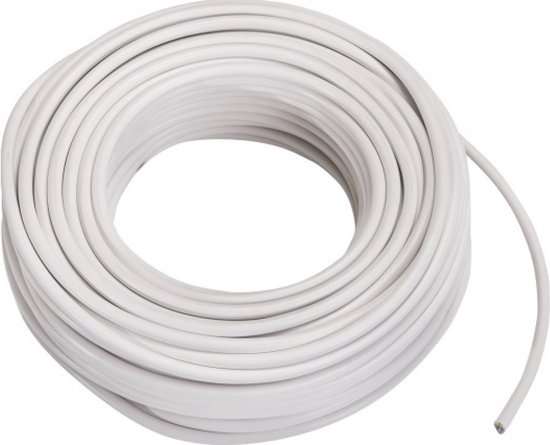 HANDSON Stroomkabel 2x0,75mm² 20 meter Wit kopen? | Stroomkabels