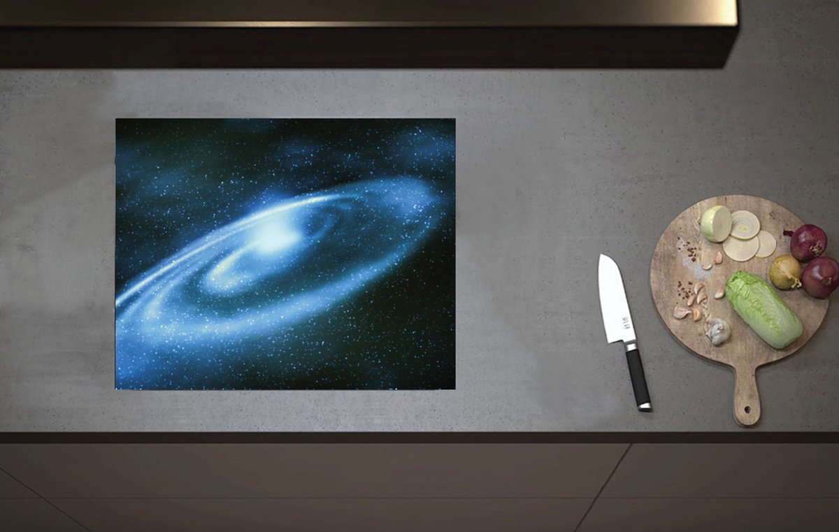 Inductieplaat Beschermer - Sterren in Heelal - 60x52 cm - 2 mm Dik - Inductie Beschermer van Vinyl