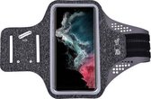 Support pour téléphone ultra running Samsung Galaxy S22 - bracelet - bracelet sport - en tissu - Zwart