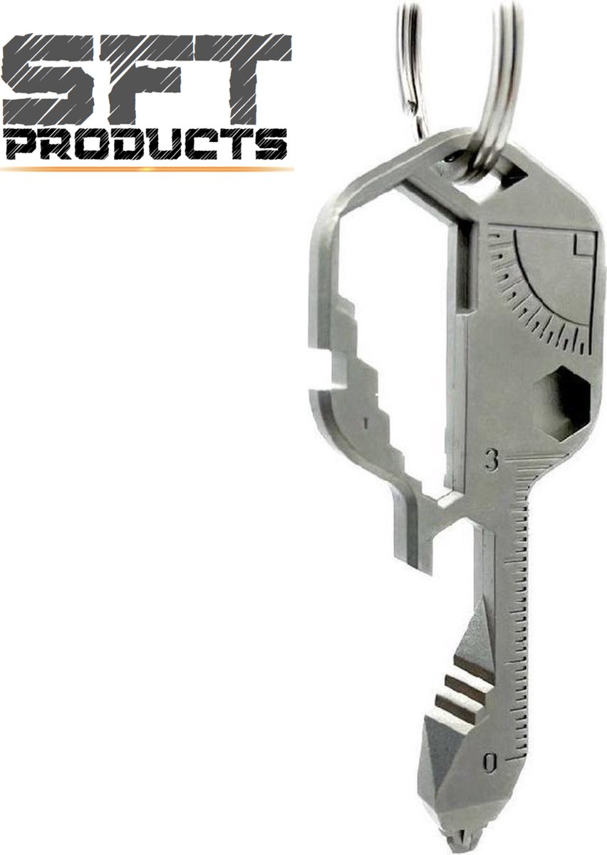 SFT-Products 24 in 1 Multi Tool Key - RVS Key Shaped Pocket Tool ...