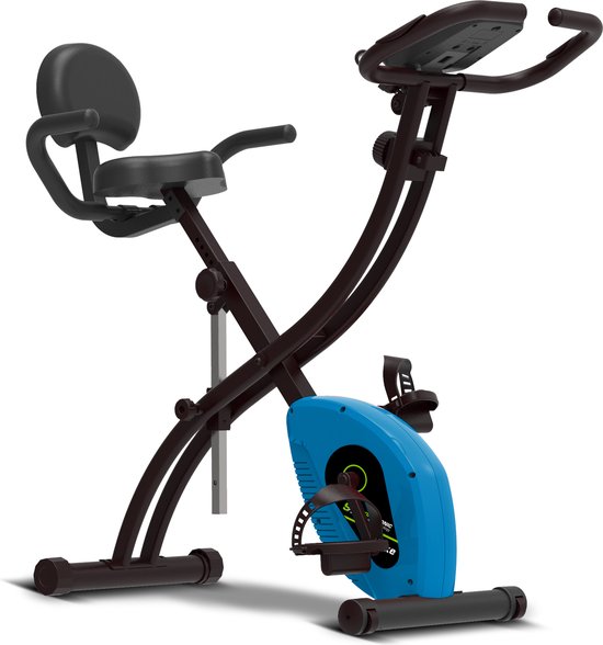 SportTronic X6 Hometrainer - Inklapbare fitnessfiets - Blauw/Zwart | bol.com