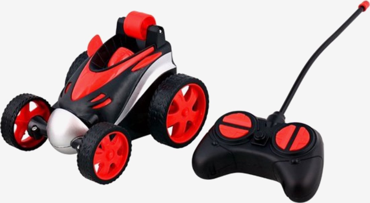 Bestuurbare stuntbuggy , car with remote control 360° spins- Rood