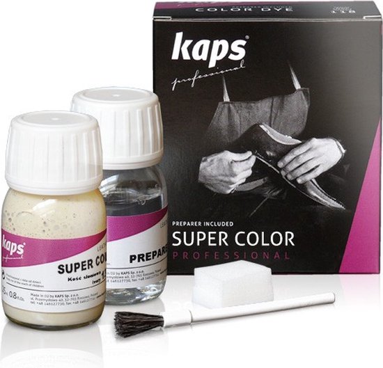 Kaps Peinture super couleur pour cuir et cuir artificiel avec nettoyant - (119) Grijs pâle - 25 ml
