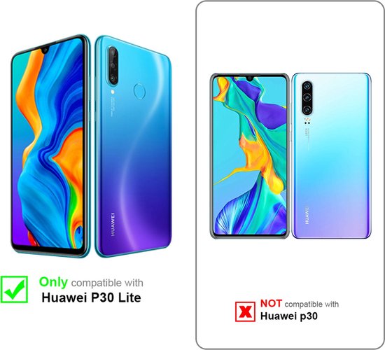 Cadorabo Hoesje geschikt voor Huawei P30 LITE in BLOEMEN GRIJS - Beschermhoes in bloemmotief met magnetische sluiting, standfunctie en kaartsleuven Book Case Cover Etui