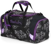 Satch plunjezak - dufflebag - zwart, paars, reflecterend - Ninja Hibiscu - duffelbag