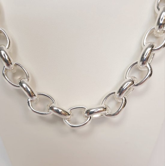 Collier maillons - jasseron - chaîne - massif lourd - argent - 925dz - vente