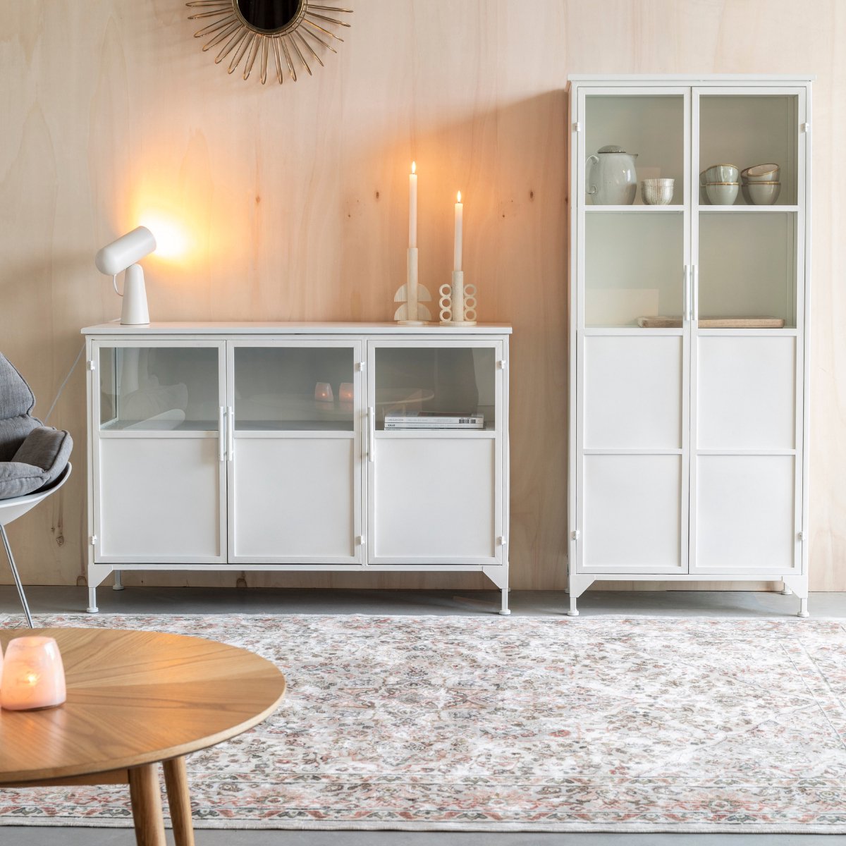 Housecraft Living Miya Kast/ Opbergkast Laag Metaal Wit