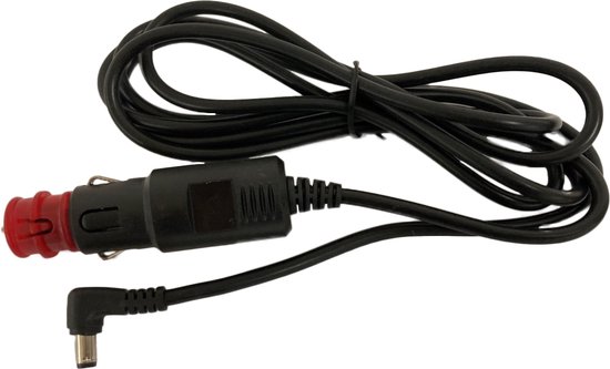 12V sigarettenaansteker Voeding naar 5,5 x 2,1 mm DC Male Plug Spring Adapter Cable 2M
