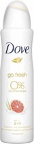 Dove Go Fresh Deodorant Spray Grapefruit & Lemongrass Scent - 6 x 150 ml