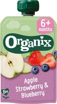 Organix - Knijpfruit - Appel, Aardbei & Bosbes - 6+ maanden - 100 gram