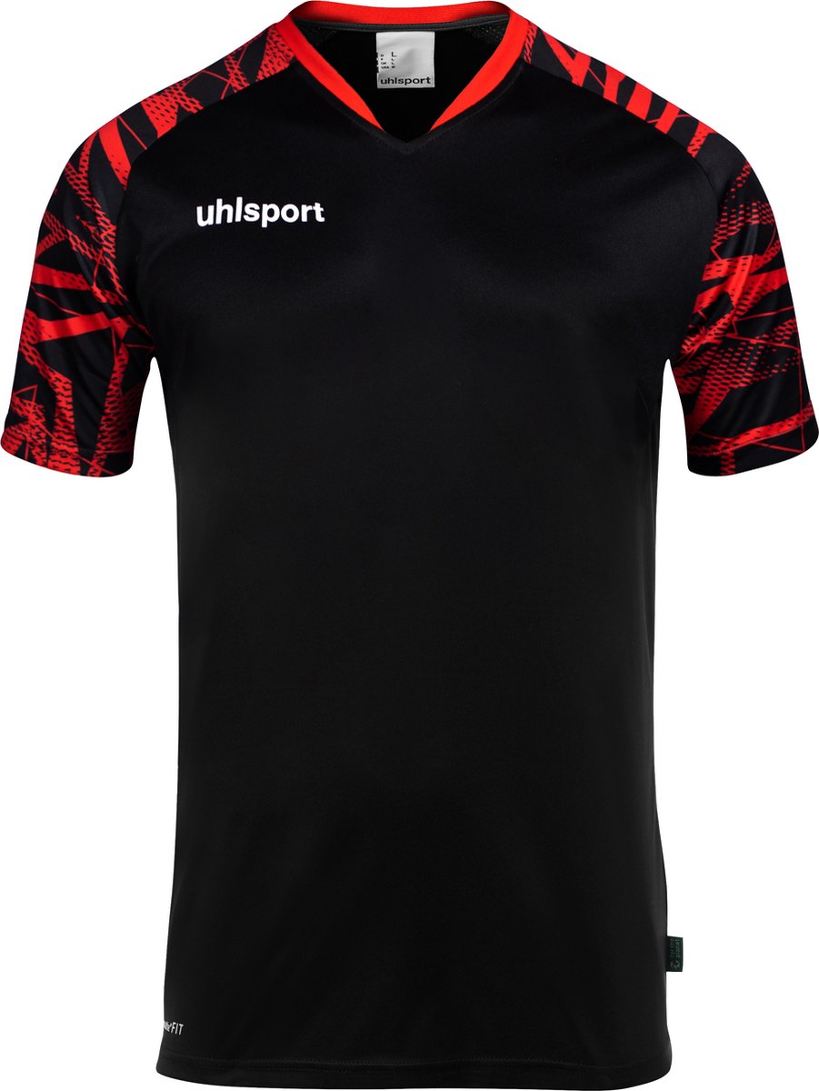 Uhlsport Goal 25 Shirt Zwart-Rood Maat S