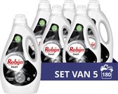 Robijn Black Vloeibaar Wasmiddel - 5 x 36 wasbeurten - Voordeelverpakking