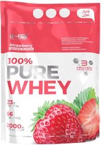 IHS Technology - 100% Pure Whey Protein Blend: isolaat, hydrolysaat, concentraat - 80g proteine - 0,5g suiker - 2000g - Aardbei - 66 porties - NEW!!!