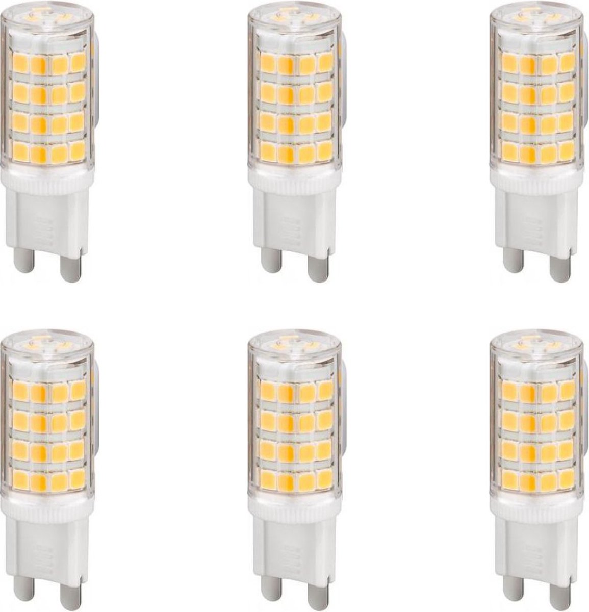 G9 Led Lampen (6 stuks) - 2200 Kelvin (extra warm wit) - 3W - Dimbaar - 1.7 x 1.7 x 6.4 cm (lxbxh) - Hallogeen 28 W -