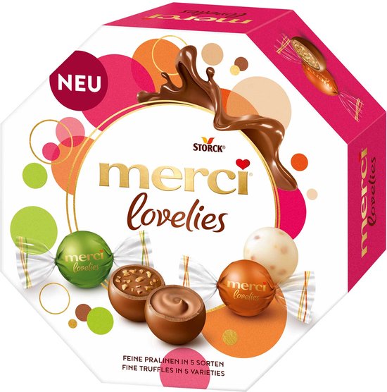 Merci lovelies classics - geschenkdoos met truffels in 5 varianten - 185g