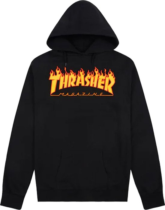 Thrasher Flame Hooded Sweat skatesweater heren zwart | bol.com