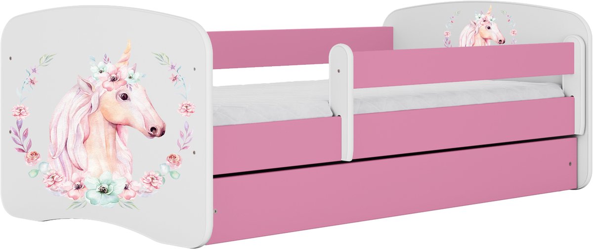 Kocot Kids - Bed babydreams roze paard zonder lade zonder matras 140/70 - Kinderbed - Roze