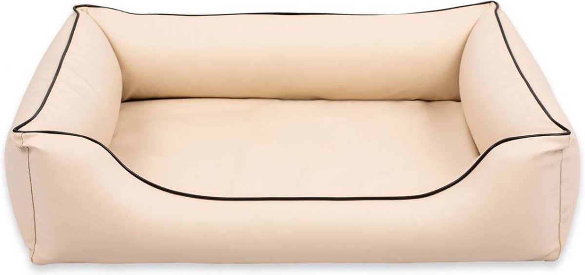 Orthopedische hondenmand Eco Leer Beige Medium 80cm