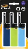 BIC EZ Reach lighter - kaarsen aansteker - Electronische aansteker met lange hals - Diverse Kleuren - 3 stuks