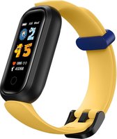 DrPhone KidstimeX11 - Smartwatch pour Enfants - Smartwatch étanche - Smartwatch avec notifications de notifications - Moniteur de fréquence cardiaque - Compteurs de pas et de calories - Jaune