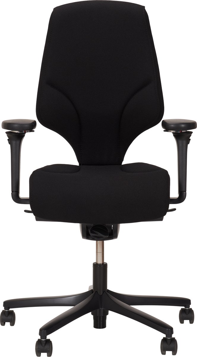 Bureaustoel Giroflex 64-3578 - Stof Zwart Gaja Classic GA60999 - Voetkruis Zwart 0810- comfort met zwart frame - 4D Armleggers NPR - Comfort Bekleding