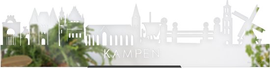 Miroir Skyline Kampen debout - 40 cm - Décoration d'intérieur à poser et à accrocher - Plus de villes disponibles - Cadeau pour lui - Cadeau pour elle - Anniversaire - Anniversaire - Pendaison de crémaillère - Souvenir de la ville - WoodWideCities