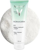 Vichy Normaderm 3-in-1 reiniging 125ml voor een vette, onzuivere huid met neiging tot acné