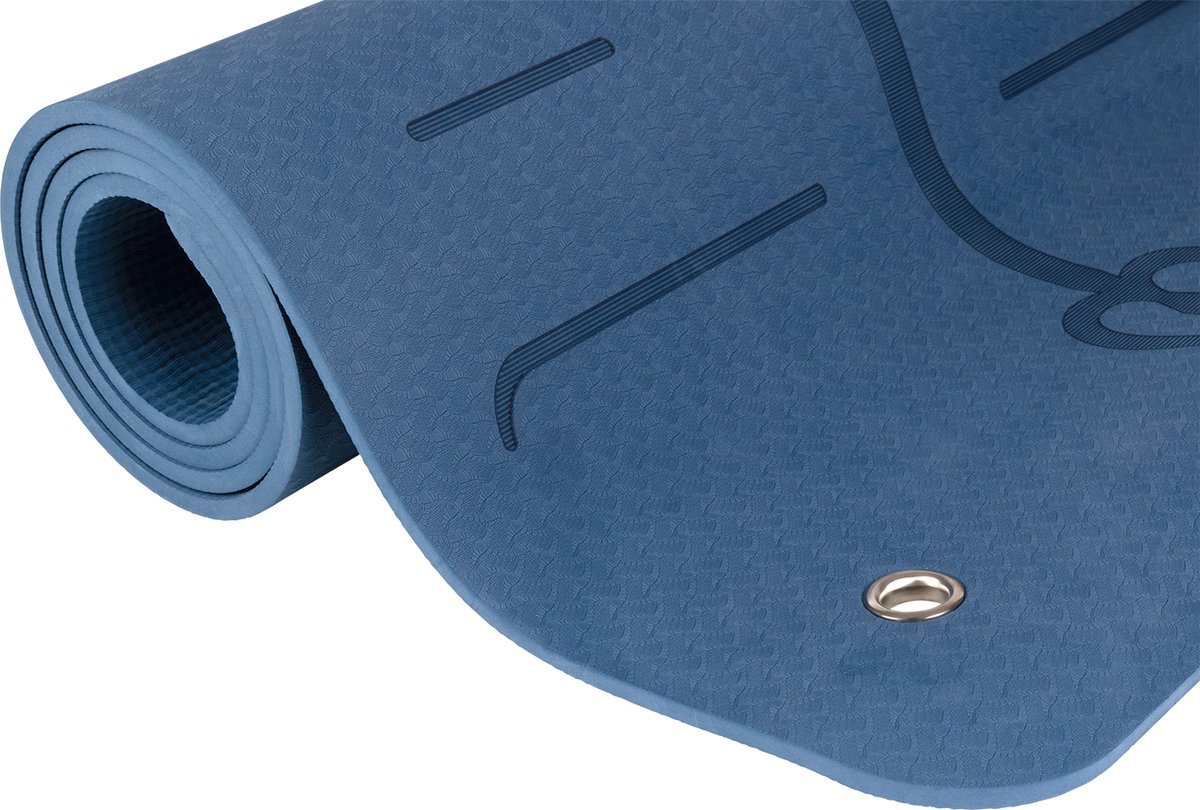 Yogamat - Body Line - TPE - Blauw - Incl. Draagriem