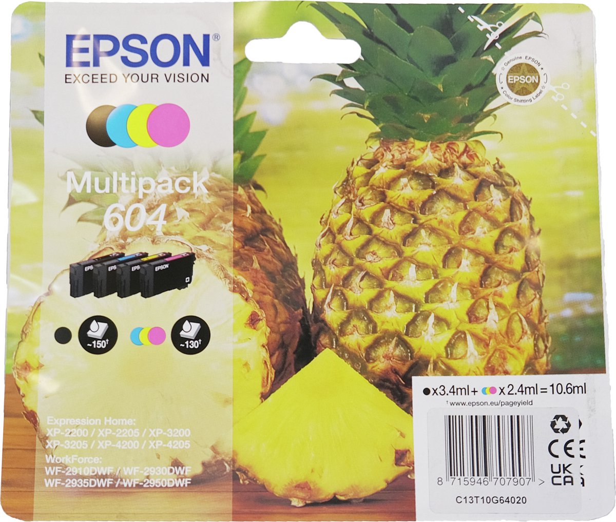 Convient pour Epson 604 / 604XL - Multipack 8 cartouches d'encre - Convient  pour Epson