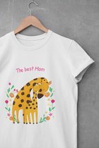 Shirt - The best mom - Wurban Wear | Grappig shirt | Beste moeder | Unisex tshirt | Moederdag | Dieren | Wit