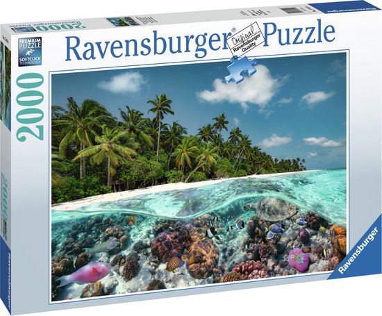 Ravensburger 17441 legpuzzel 2000 stukjes – duik op Malediven